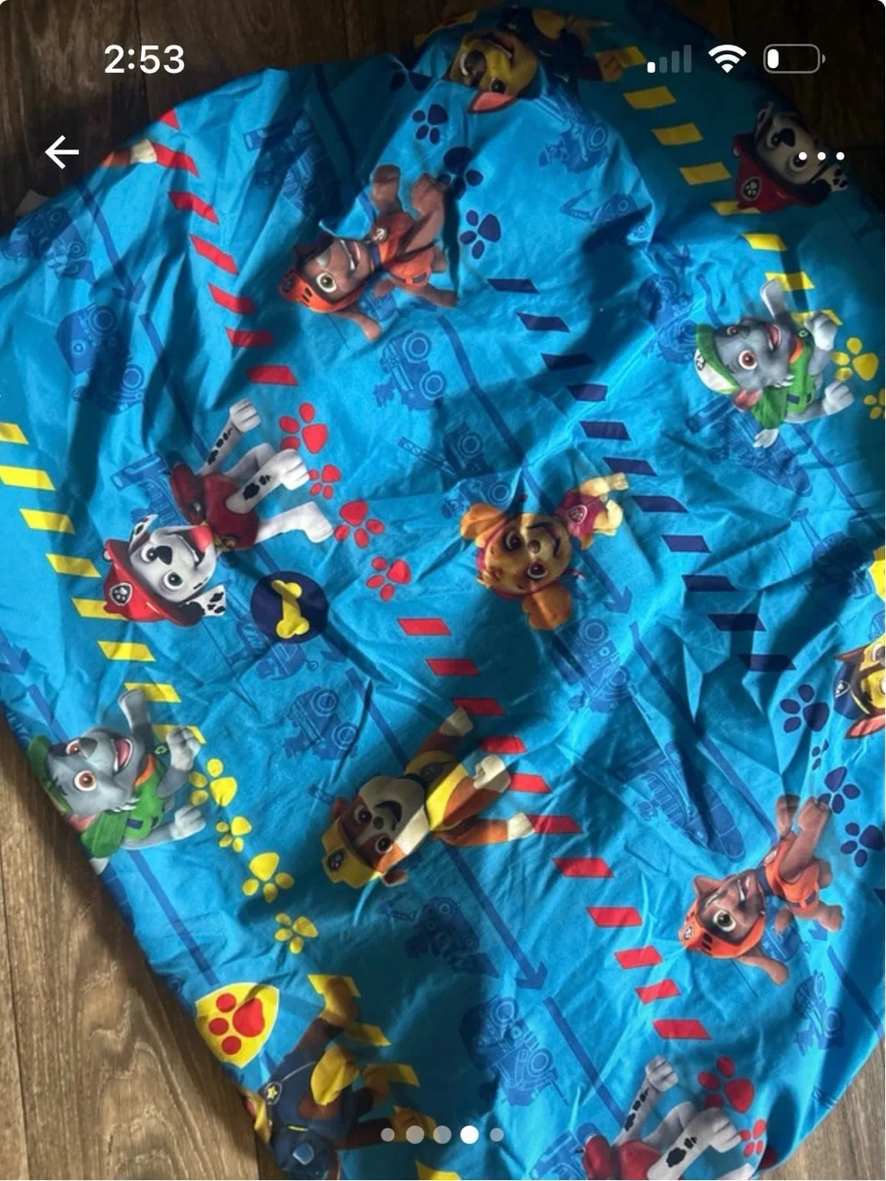 Twin paw patrol comforter and one flat sheet and one fitted sheet. Great